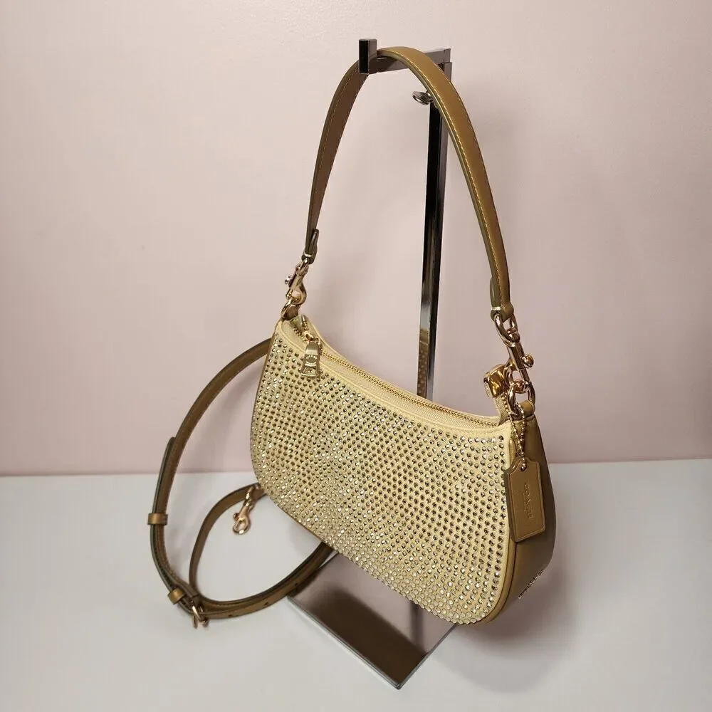 NWT COACH CV937 TERI SHOULDER BAG Crystal Yellow Gold